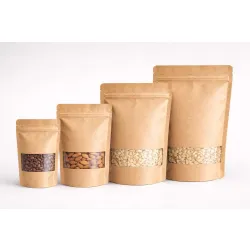 100 ml kraft small window  85x50x145mm (kpl = 10 szt.)